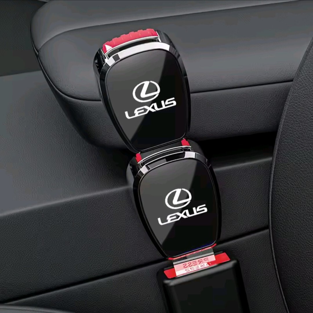 LEXUS レクサス シートベルト エクステンダー バックル ワンプッシュ ボタン ブラック 黒 F SPORT TRD s_画像3