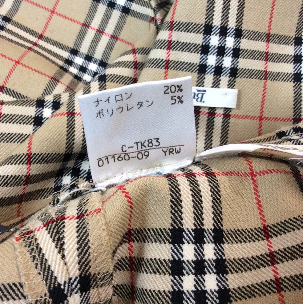 未使用 BURBERRY’S バーバリー ノヴァチェック パンツ スラックス ウール ブラウン系 ストレッチ生地 レディース 11AR