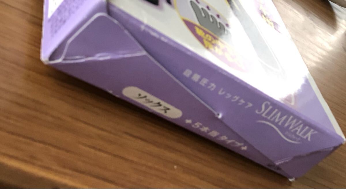 スリムウォーク★段階圧力★レッグケア★5本指★靴下★ソックス★M～Lサイズ★未使用★抗菌防臭加工★黒★ブラック★箱つぶれ★_画像2