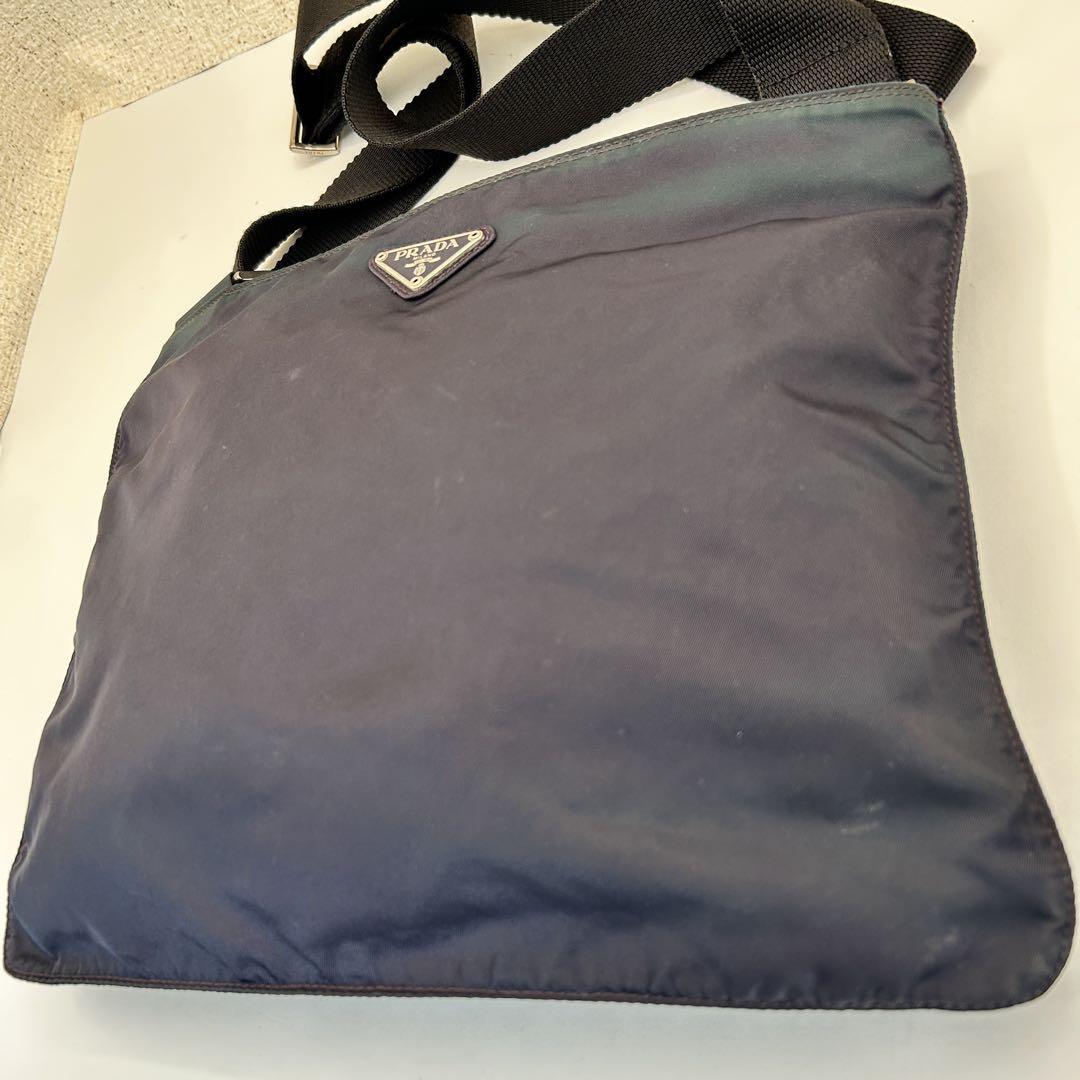 本日夕方まで掲載!PRADA プラダ ナイロン サコッシュ 美品 美品】PRADA プラダ ナイロン ショルダーバッグ サコッシュ ロゴ