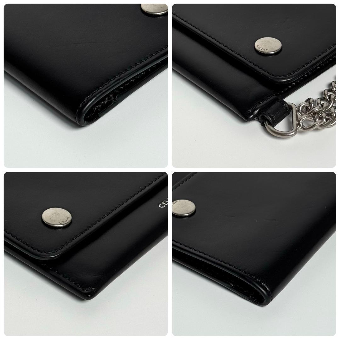 セリーヌ CELINE バイカー チェーンウォレット メンズ 二つ折り財布 セリーヌ CELINE バイカー チェーンウォレット メンズ 二つ折り財布