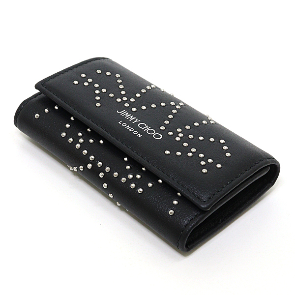 ジミーチュウ JIMMY CHOO スタースタッズ 6連キーケース ブラック シルバー金具 【中古】Sランク_画像3