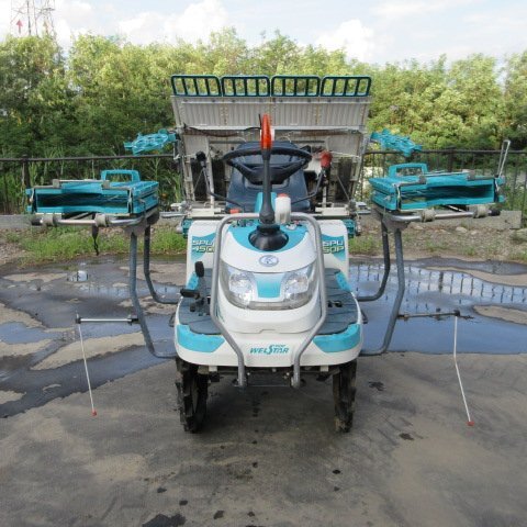 長(zhǎng)野 ※納品代別※ クボタ 4條植え 田植え機(jī) SPU450P-GMR 枕地ロータ 9.7馬力 現(xiàn)狀販売 こまきちゃん 植付 田植機(jī) 中古品