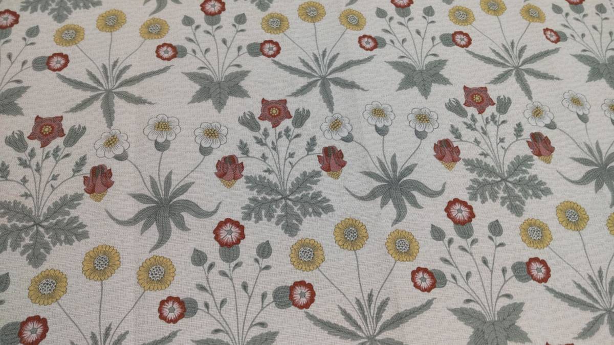 リリカラ　ウィリアムモリス　ディジー　RO　150cm幅x 50cm 1枚　生地_画像2