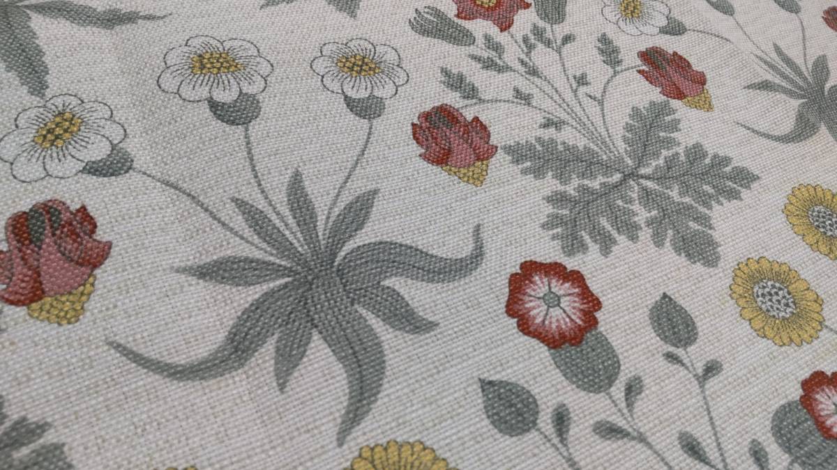 リリカラ　ウィリアムモリス　ディジー　RO　150cm幅x 50cm 1枚　生地_画像4