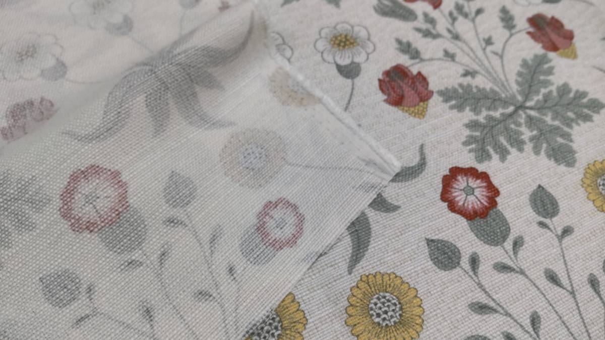 リリカラ　ウィリアムモリス　ディジー　RO　150cm幅x 50cm 1枚　生地_画像5