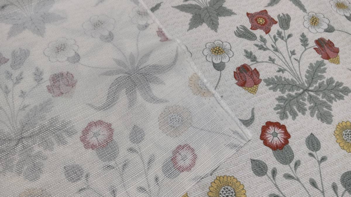 リリカラ　ウィリアムモリス　ディジー　RO　150cm幅x 50cm 1枚　生地_画像6
