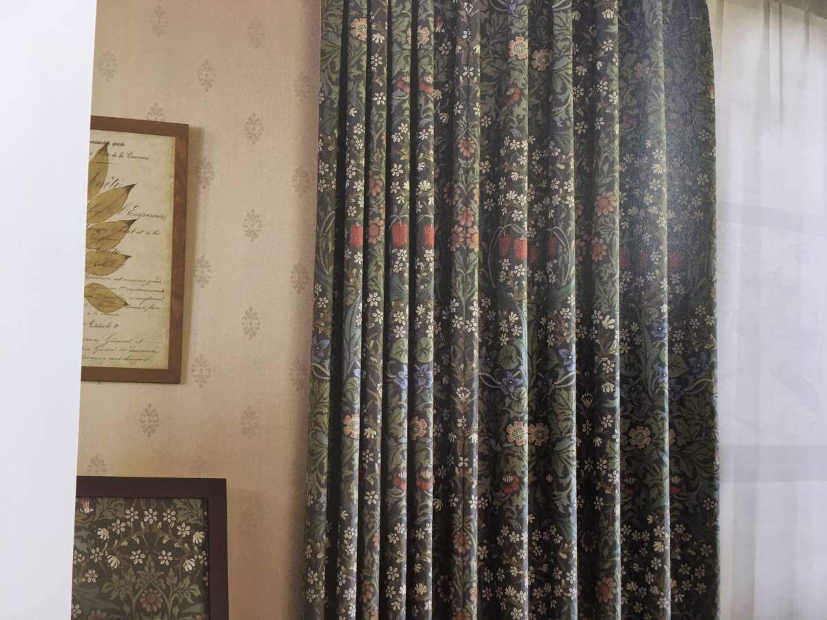 川島織物 ウイリアムモリス 生地 MM3112 ブラックソーン 140cmx50cm_画像3