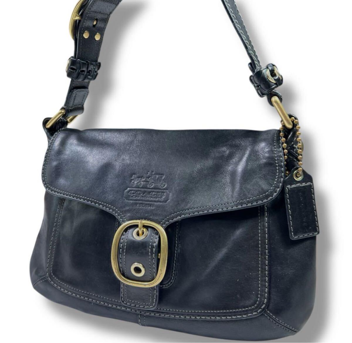 【美品】COACH コーチ ソーホー ワンショルダーバッグ チャーム付き 黒 Yahoo!オークション - COACH コーチ ワンショルダーバッグ ショルダー