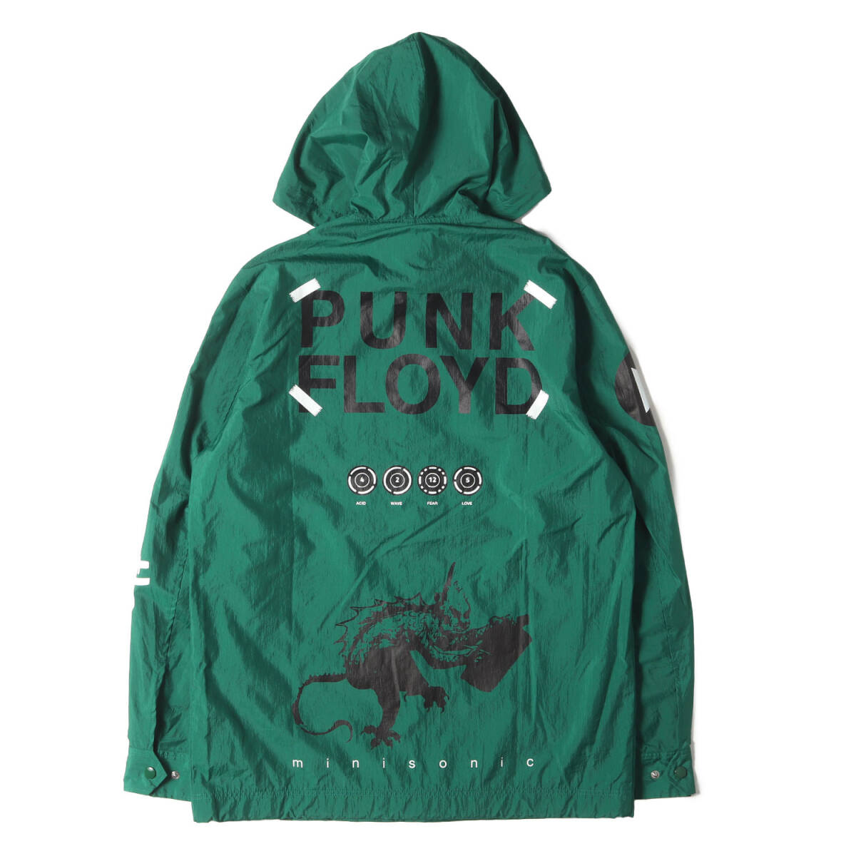 【美品】UNDERCOVER アンダーカバー ジャケット グリーン サイズ:3 | Punk Floyd フード付き コーチジャケット | ブランド ブルゾン_画像2