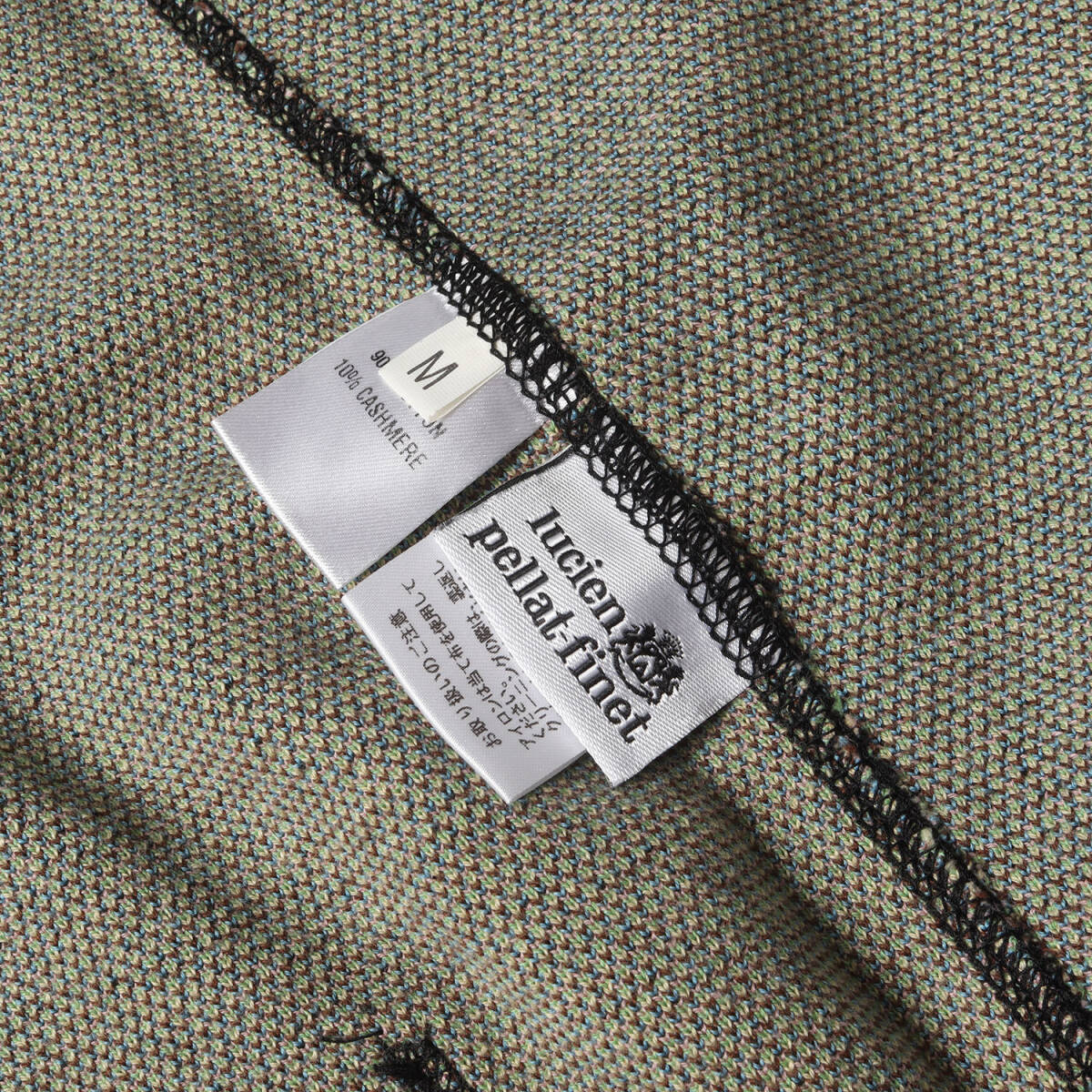 【美品】lucien pellat-finet ルシアンペラフィネ パーカー ブラック M | スカルウイング コットン / カシミヤ ニット ジップ パーカー