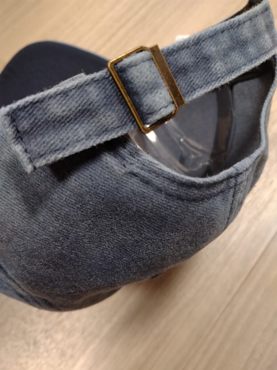 ベースボールキャップ 刺繍入り デザイン帽子 ユニセックス コットン ネイビー！新品 送料無料_画像4