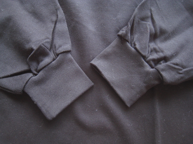 新品!!キャプテンサンタ Captain Santa*ビッグロゴプリント 長袖ポロシャツ L 黒 ブラック ジョイマークデザイン_画像6