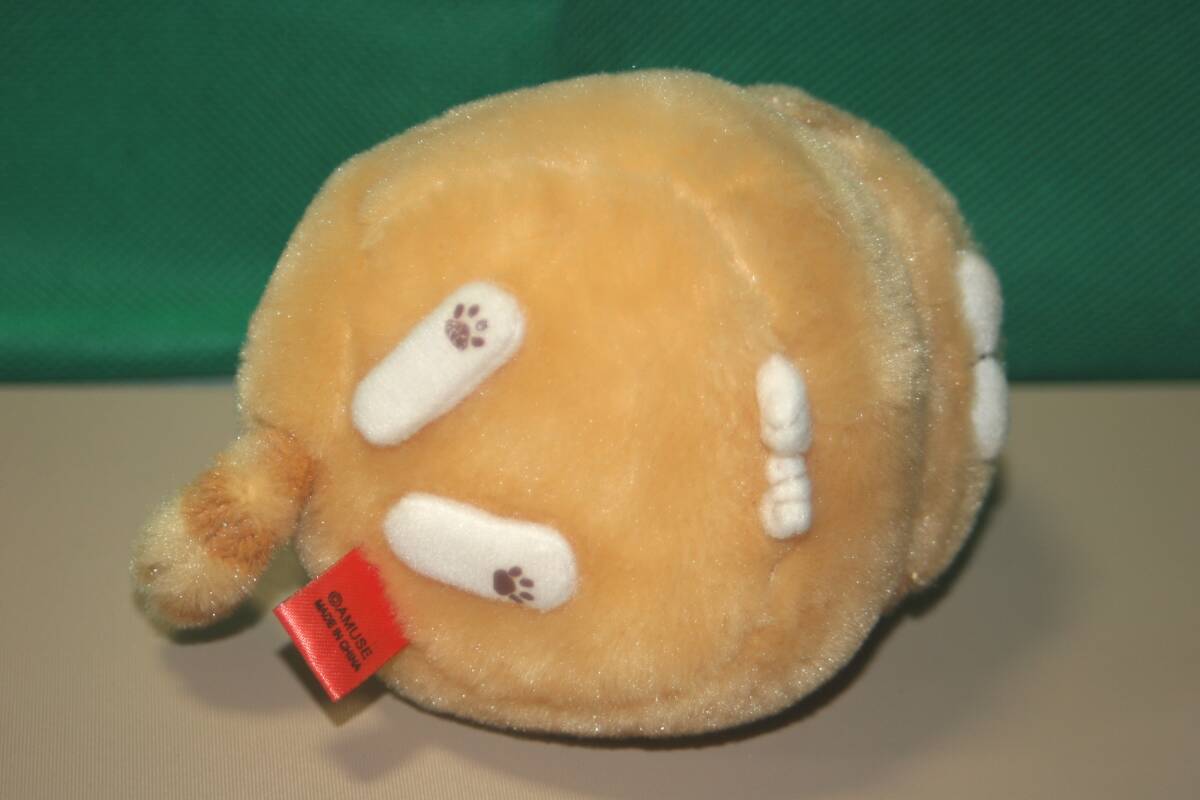 ひげまんじゅう 前掛 とらきち ボールチェーン付き ぬいぐるみ 約9cm 茶トラ柄_画像7