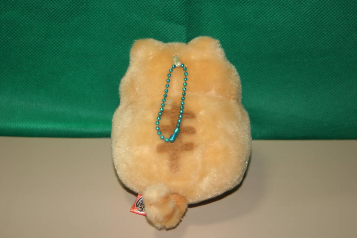 ひげまんじゅう 前掛 とらきち ボールチェーン付き ぬいぐるみ 約9cm 茶トラ柄_画像5