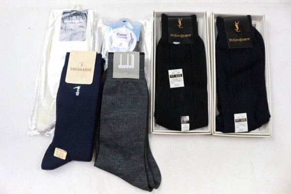 イヴサンローラン ダンヒル トラサルディ等 靴下 ブランド含む 6点 セット まとめ売り 大量 af1315_画像1