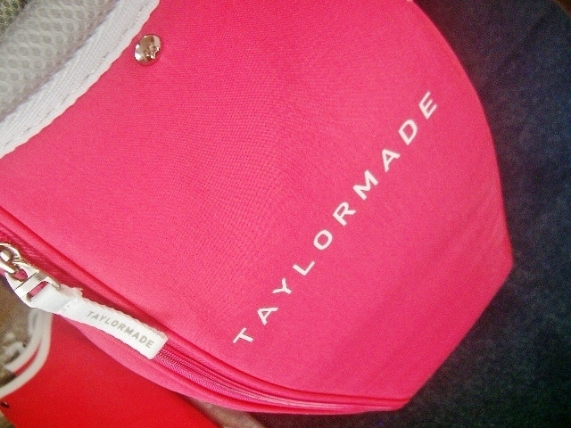 未使用 テーラーメイド レディース スポーティ・モデル サークルT 合繊素材 ピンク白 ゴルフバッグ_画像6