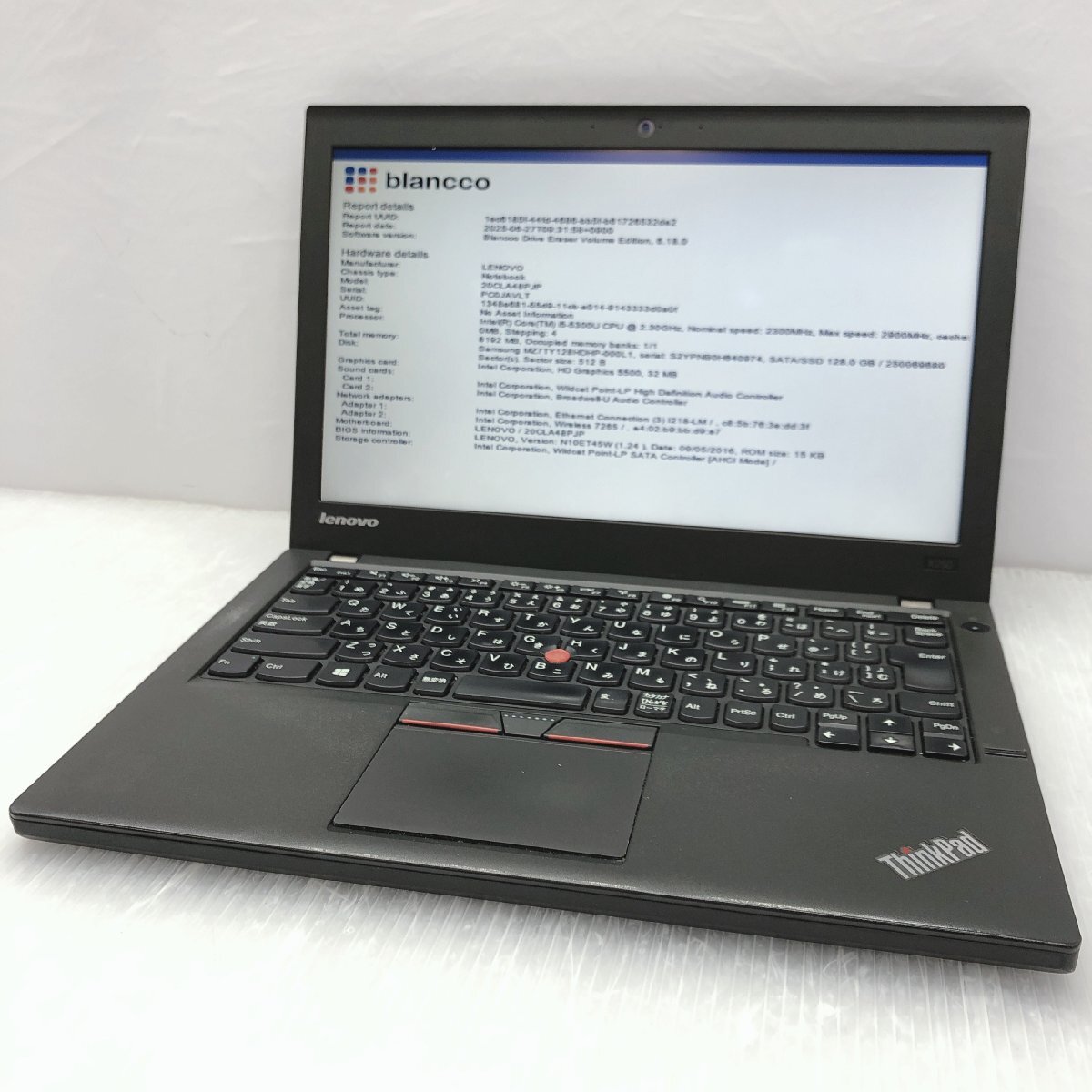 爆買い，得価ジャンク Lenovo ThinkPad X250 20CLA48PJP Core i5-5300U メモリ8GB 12.5 インチvT019555(13インチ未満)｜売買されたオークション情報、yahooの商品情報をアーカイブ公開 - オークファン レノボ