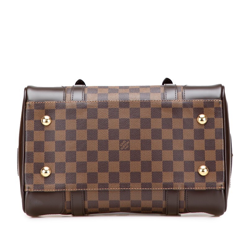 中古 ルイヴィトン ダミエ バークレー ハンドバッグ N52000 ブラウン PVC ABランク ゴールド金具 レディース LOUIS VUITTON 【西神店】_画像3