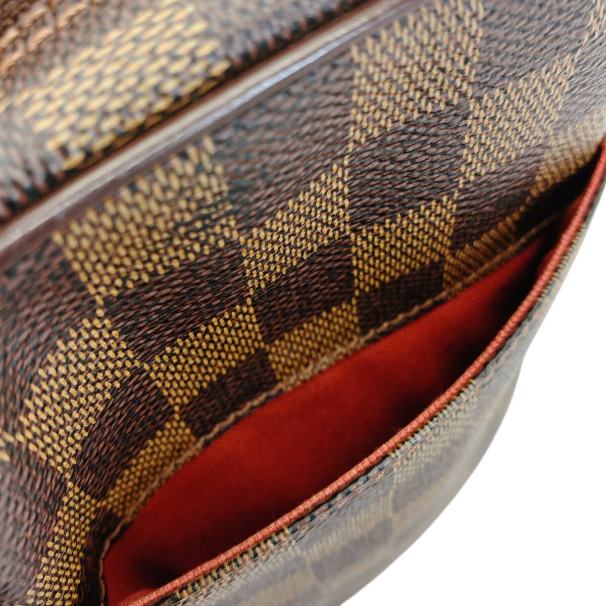 ■ ルイヴィトン ポシェット ガンジュ N48048 ダミエ SPオーダー ボディ バッグ メンズ レディース エベヌ LOUIS VUITTON ■_画像5