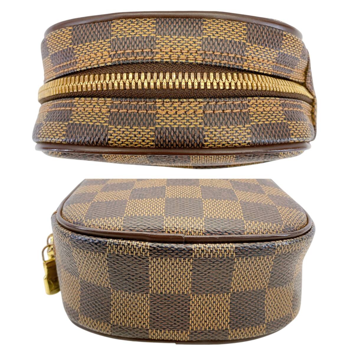 ■ ルイヴィトン ポシェット ガンジュ N48048 ダミエ SPオーダー ボディ バッグ メンズ レディース エベヌ LOUIS VUITTON ■_画像4