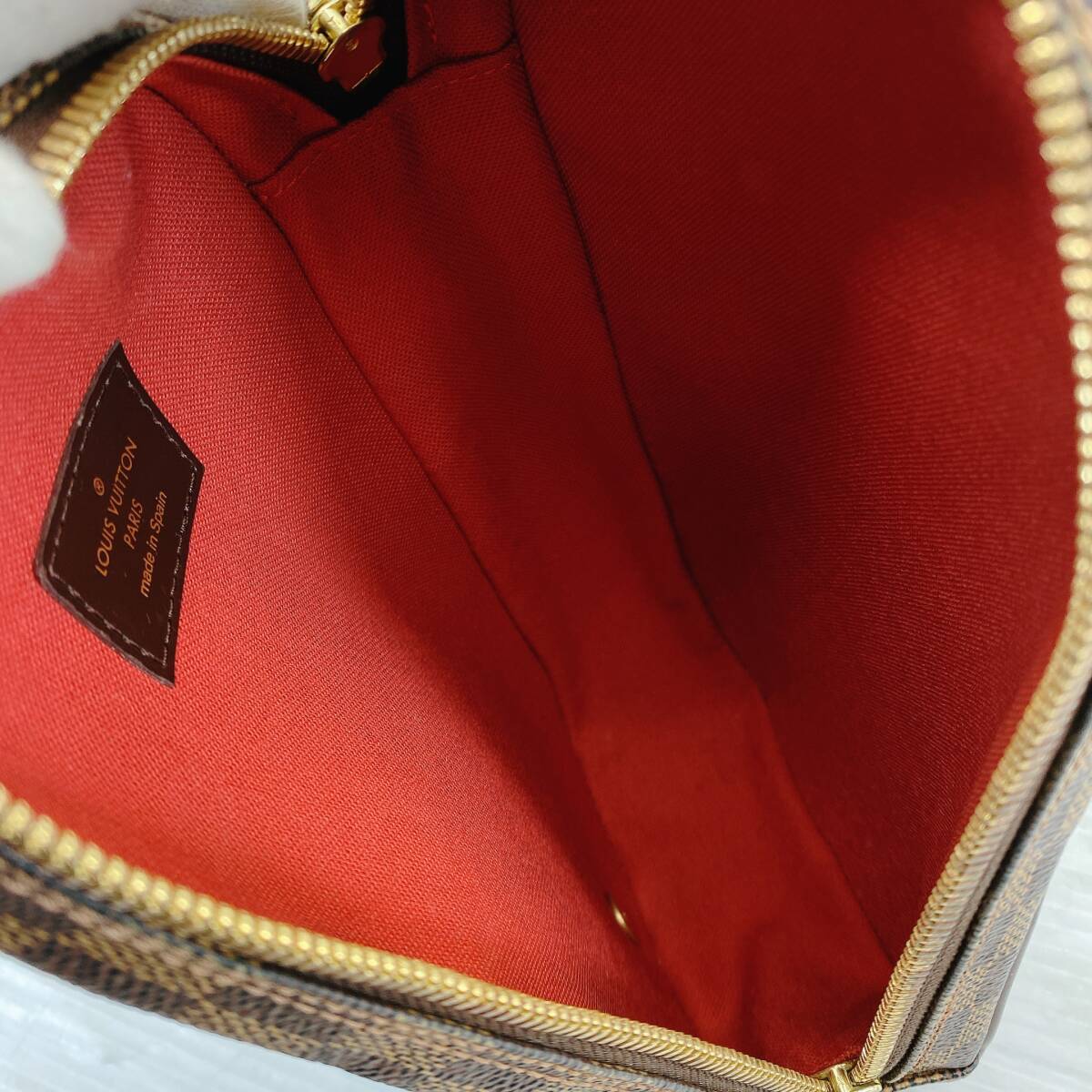 ■ ルイヴィトン ポシェット ガンジュ N48048 ダミエ SPオーダー ボディ バッグ メンズ レディース エベヌ LOUIS VUITTON ■_画像7
