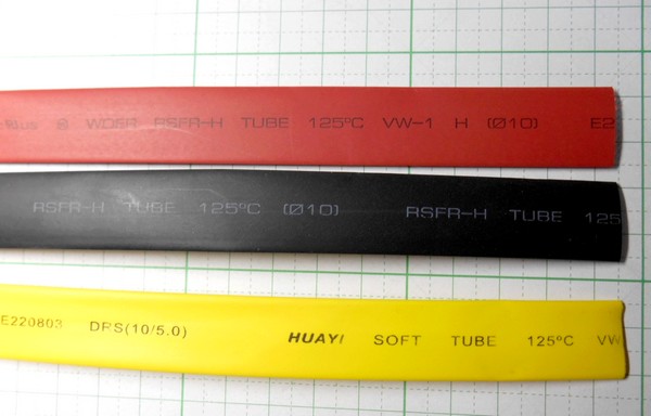 管理番号＝5G126　　　熱収縮チューブ　　　φ10mm　　　赤黒黄色　　　各1本(計3本）セット_画像2