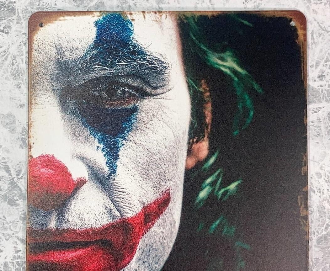 ★送料無料★「ジョーカー/ホアキン?フェニックス　バットマン　メタル ポスター/プレート　タイプB」tface-g 【タグ：映畫】1