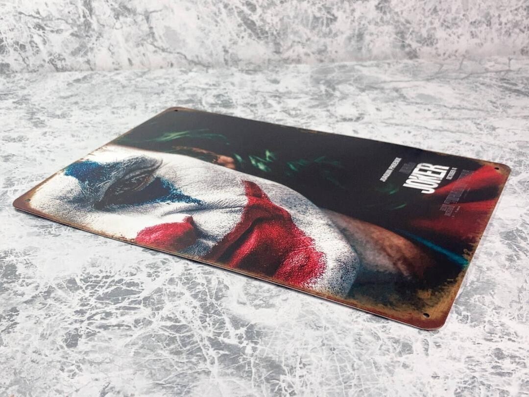 ★送料無料★「ジョーカー/ホアキン?フェニックス　バットマン　メタル ポスター/プレート　タイプB」tface-g 【タグ：映畫】1