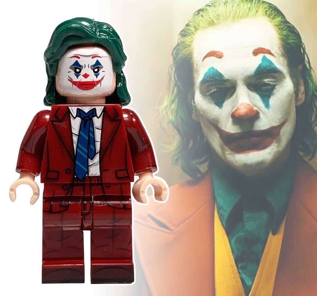 ★送料無(wú)料★「ジョーカー/ホアキン?フェニックス　バットマン　レゴ風(fēng) 互換/カスタム　ミニフィグ タイプB」tface-g 【タグ：映畫(huà)】1