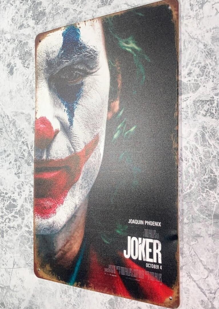 ★送料無料★「ジョーカー/ホアキン?フェニックス　バットマン　メタル ポスター/プレート　タイプB」tface-g 【タグ：映畫】1