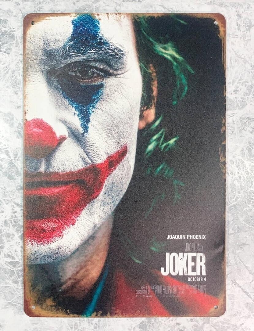 ★送料無料★「ジョーカー/ホアキン?フェニックス　バットマン　メタル ポスター/プレート　タイプB」tface-g 【タグ：映畫】1