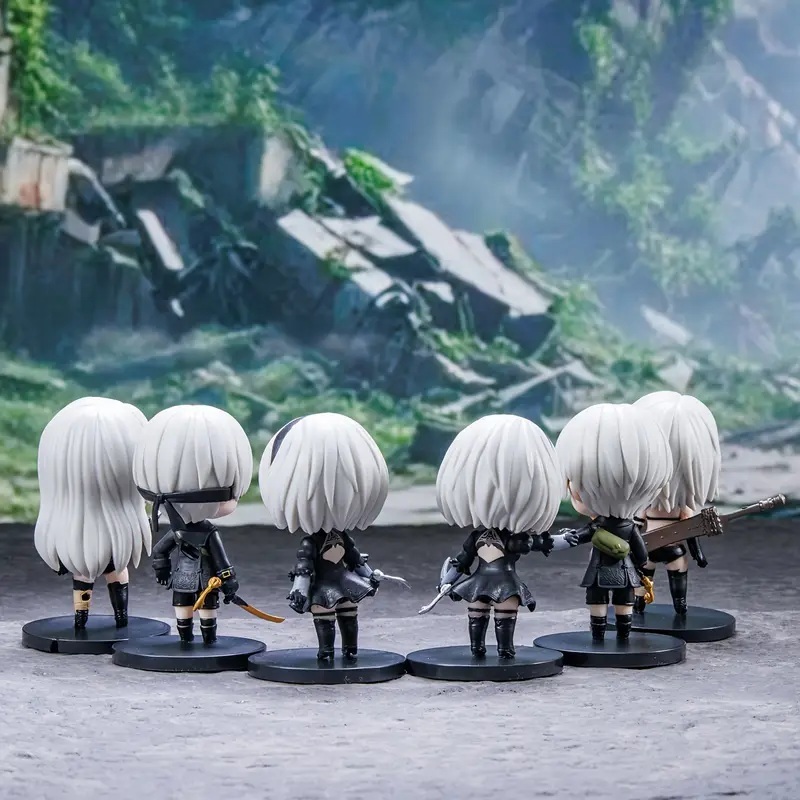 6個セットNieR:Automataニーアオートマタアニメゲームアクセサリーフィギュア人気キャラクターグッズ像どうですか？可愛いしカッコイイお得_画像2