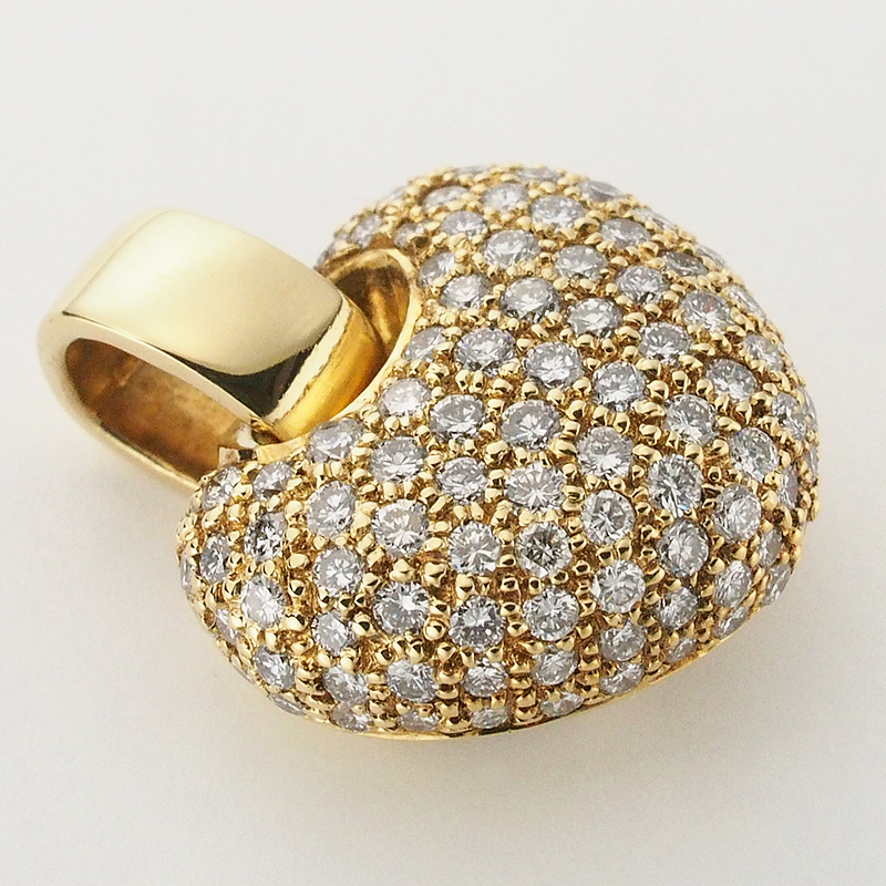 音羽屋■ ダイヤモンド/1.00ct K18YG ヘッド ペンダントトップ 仕上済【中古】_画像3