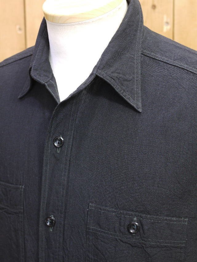 新品 バズリクソンズ ウィリアムギブソン ブラックシャンブレーワークシャツ M BR29143 buzzricksons williamgibson_画像3