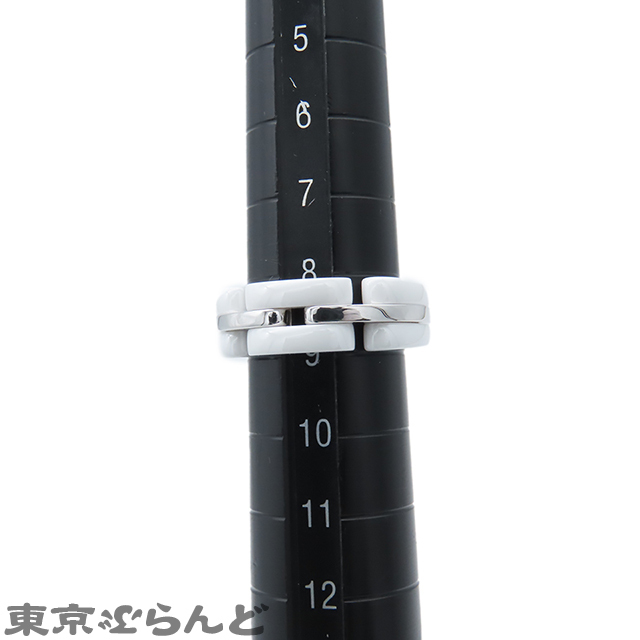 101805611 シャネル CHANEL ウルトラコレクション リング ホワイトゴールド K18WG ホワイトセラミック 9号相当 49 指輪 レディース 仕上済_画像8