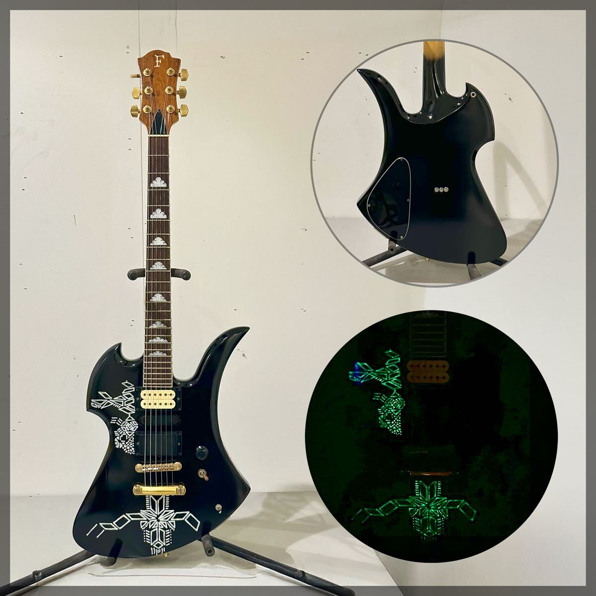 フェルナンデス MG-80X hideモデル エレキギター Fernandes/MG-80X/hideモデル再現/ブラックナスカ/蓄光