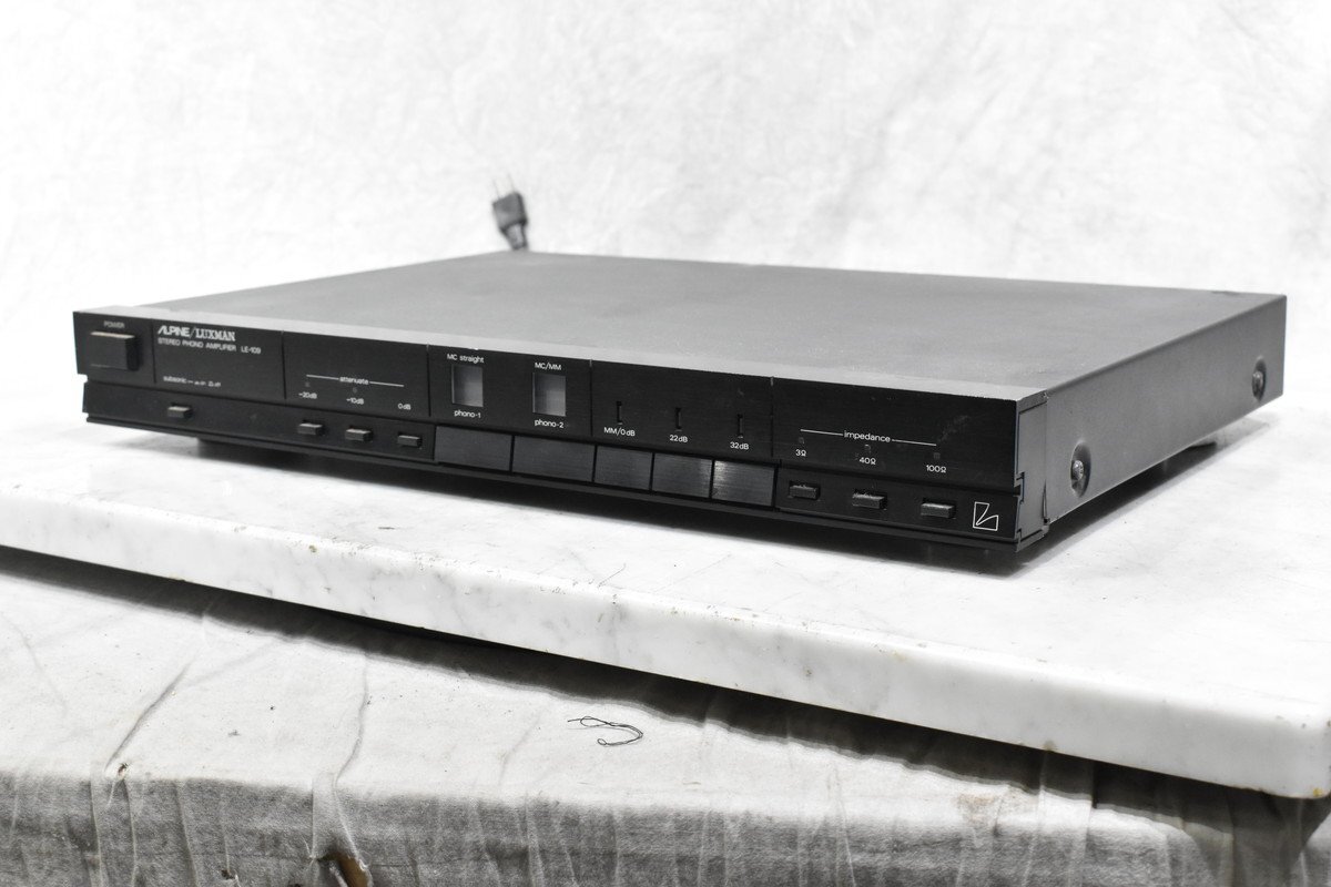 D】ALPINE/LUXMAN LE-109 フォノイコライザーアンプ アルパイン