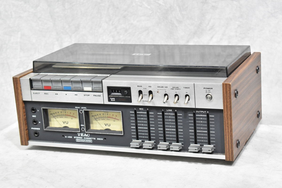 ★ TEAC ティアック A-450 カセットデッキ 中古 現状品 230801Y6164 G354-hA7205-1 TEAC ティアック A-450 ステレオカセットデッキ 通電