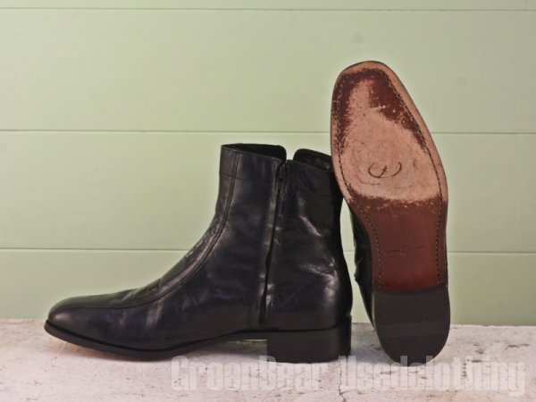 MN018 メンズ フローシャイム FLORSHEIM サイドジップブーツ ワイズ細め 黒 ブラック 12D 30cm_画像4
