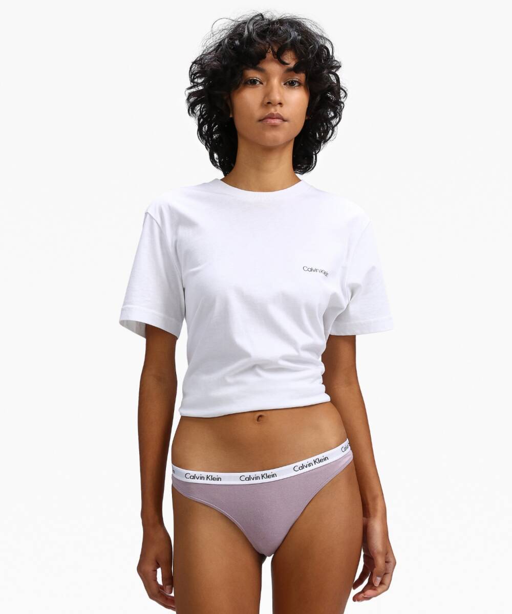 CALVIN KLEIN カルバンクライン コットン ロゴ ソング Tバック ショーツ ラベンダー US-M(日本サイズL) レディース下着_画像2