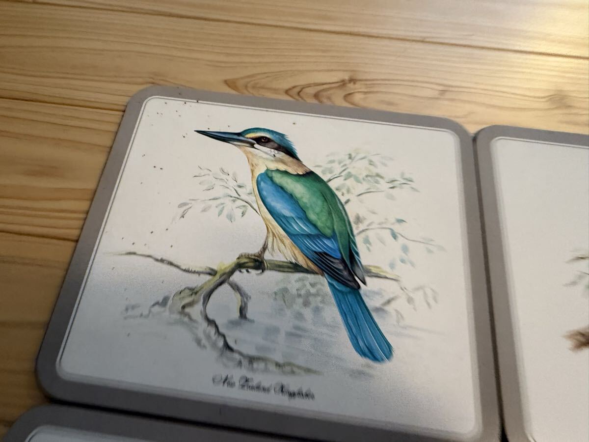 JASON ニュージーランドの鳥 柄 ランチョンマット コースター 6枚セット ニュージーランド製_画像2