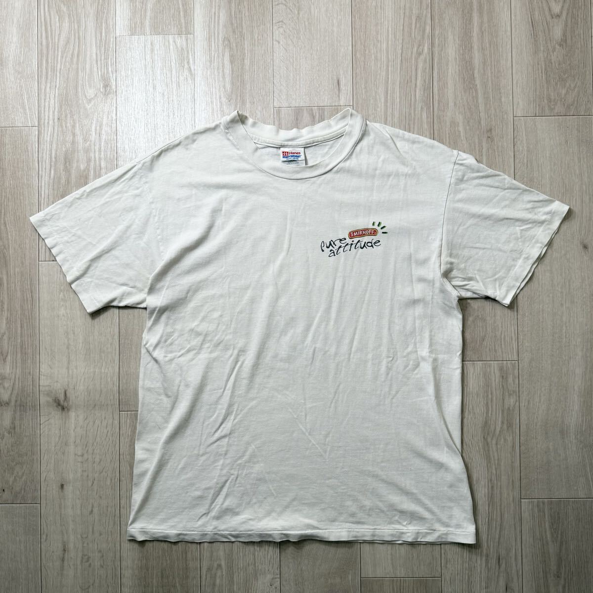 90s SMIRNOFF スミノフ プロモTシャツ L ヘインズ USA製 ビンテージ_画像3