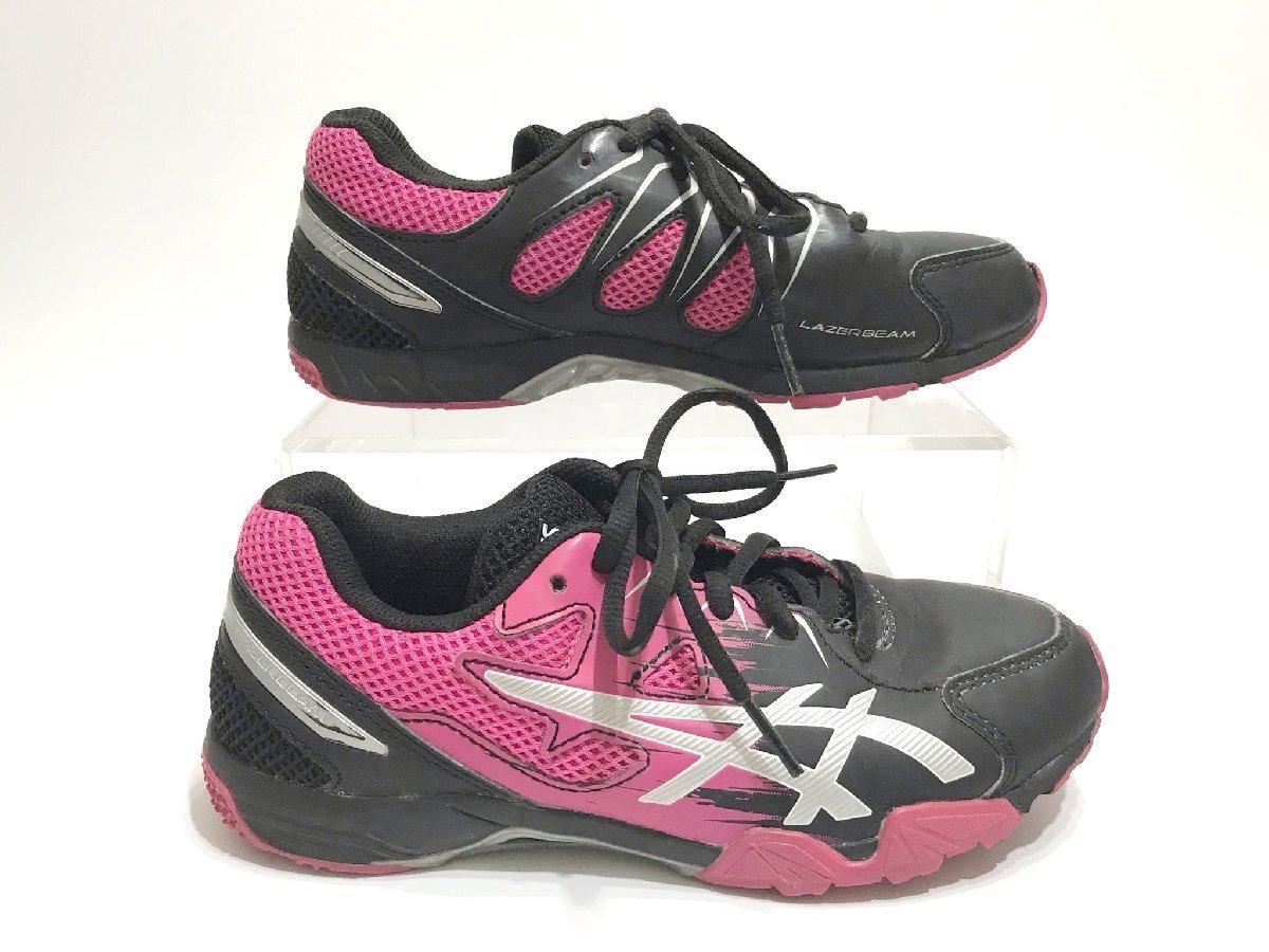 #[YS-1] Asics asics спортивные туфли # Laser beam 22cm черный чёрный × розовый серия # женский [ включение в покупку возможность товар ]#D