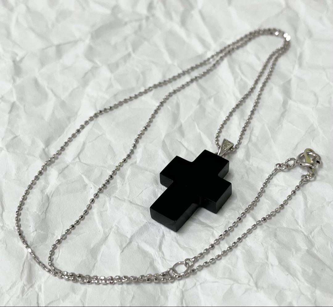 K18 WG ホワイトゴールド クロス ダイヤ ネックレス D0.05ct K18ホワイトゴールド ダイヤモンドクロスネックレス | pioni-shop