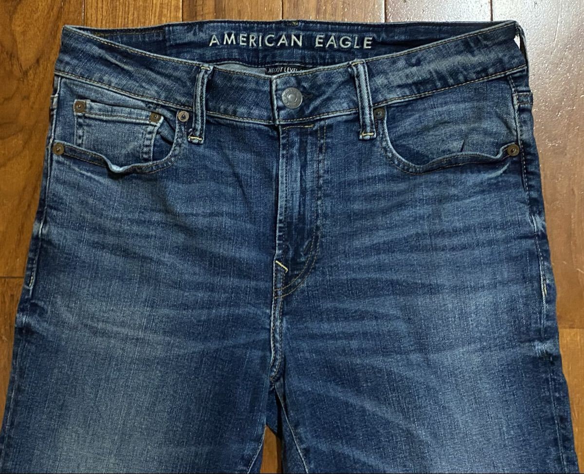 ■AMERICAN EAGLE OUTFITTERS■アメリカンイーグルのストレッチスキニーデニム(ジーンズ)■W32_画像3
