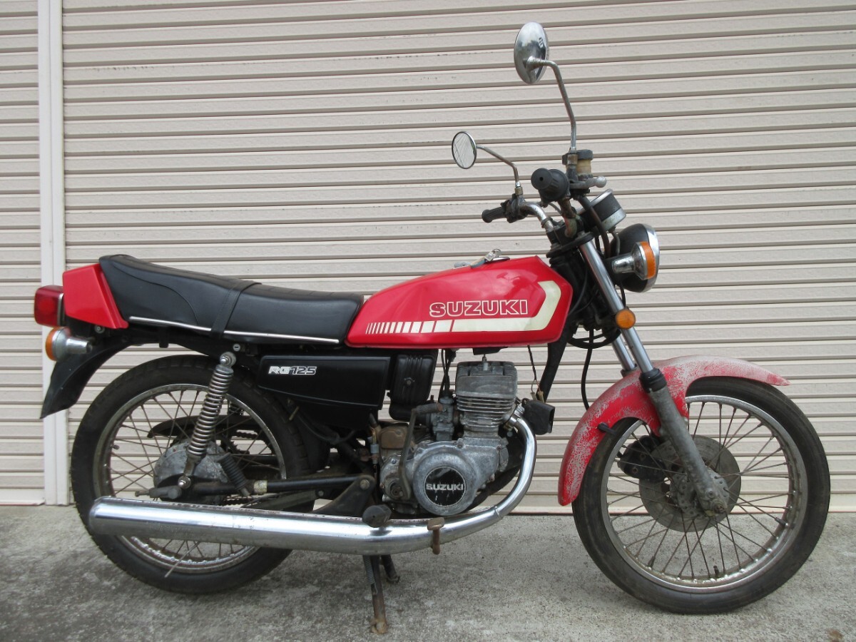 希少‼️SUZUKI GT380 ミラー 右 Sマーク☆当時物 ☆旧車 D9497】スズキ.RG125.当時物バックミラー左右/Sマーク/GT38