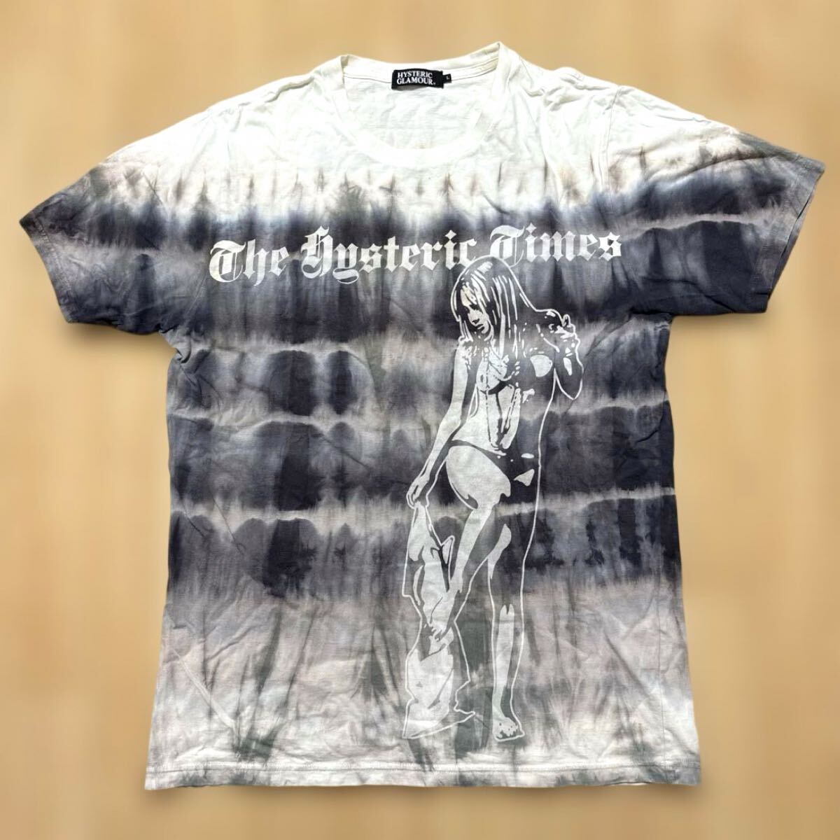 hysteric glamour ヒスガール スタッズ tシャツ y2k ヒス系 ヒステリックグラマー全面ヒスガール 即完売モデル TシャツL