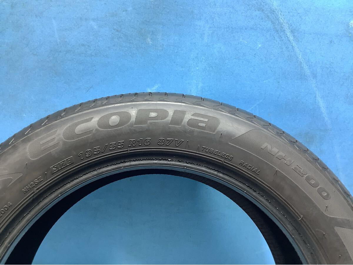 195/55R16 24年製 ブリヂストン ECOPIA NH200 中古タイヤ4本 夏タイヤ 195/55/16_画像6