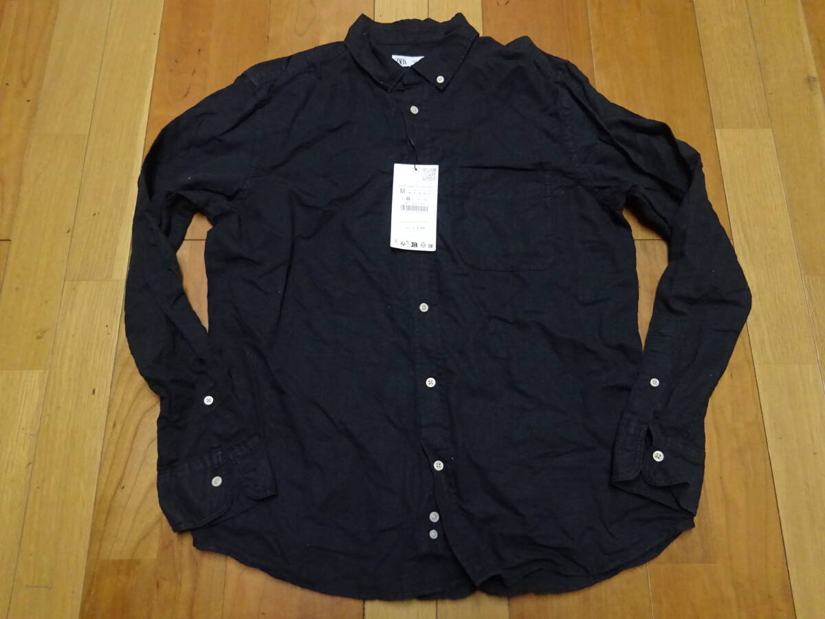 ■ね-349■ZARA 長袖シャツ サイズM_画像1